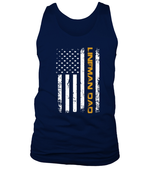 Vintage USA Lineman Dad American Flag Father’s Day shirt - Baby Onesie Tank Top Unisex