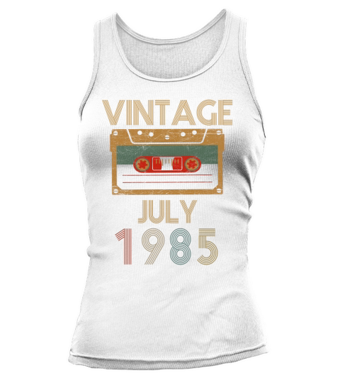 34 years Vintage July 1985 - Ladies Flowy Tank Tank top Woman
