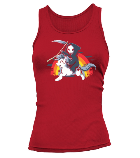 Death Is Magic - Unicorn Grim Reaper Rainbow Tank top Woman