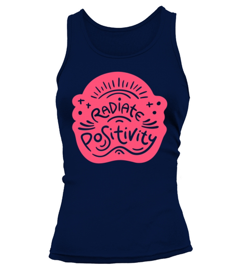 Radiate Positivity Motivational Quote Badge Tank top Woman