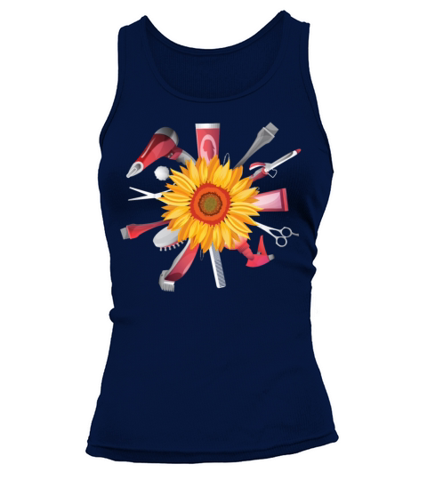 Sunflower Hairstylist Tools Funny Hairdresser Tank top Woman
