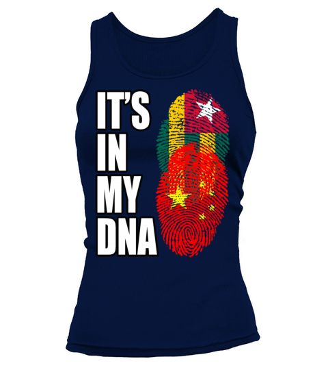 Togolese And Chinese Mix Heritage DNA Flag Tank top Woman