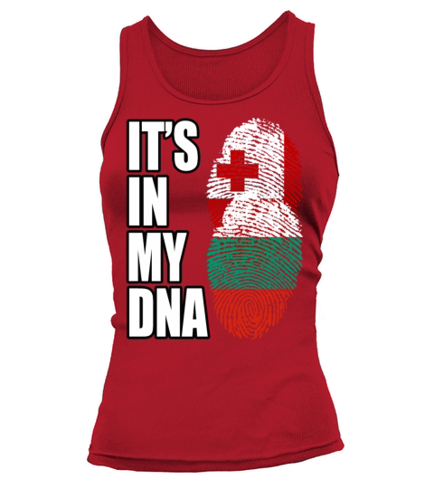 Tongan And Bulgarian Mix Heritage DNA Flag Tank top Woman