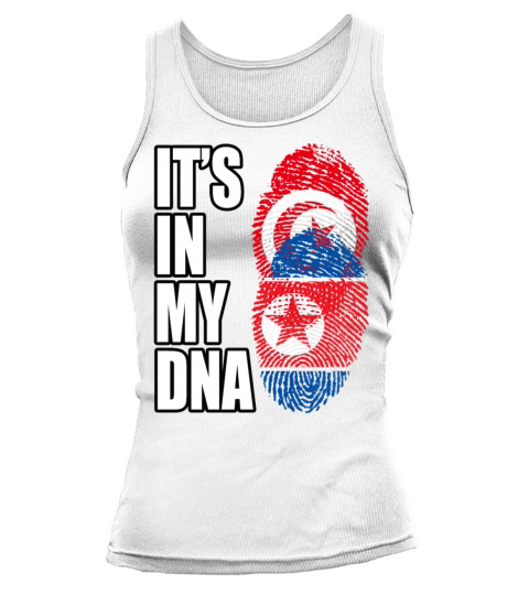 Tunisian And North Korean Mix Heritage DNA Flag Tank top Woman