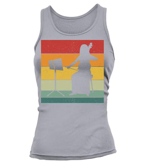 Vintage Retro Double Bass Vintage Music Tank top Woman