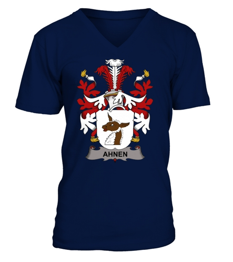 Ahnen Family Crest Danish Family Crests - Coffee Mug (colored) V-Neck T-shirt