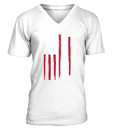 American Flag Axe Throwing - Funny Axe Throw Lover V-Neck T-shirt