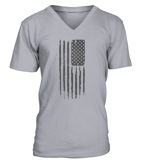 American flag Black - Mens Premium T-Shirt V-Neck T-shirt