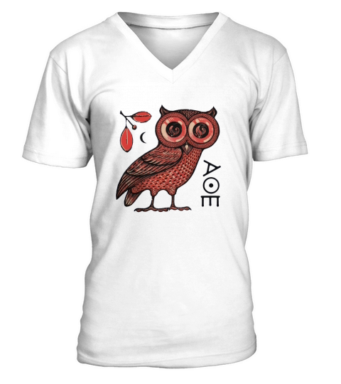 Athena&amp;amp;#039;s Owl V-Neck T-shirt