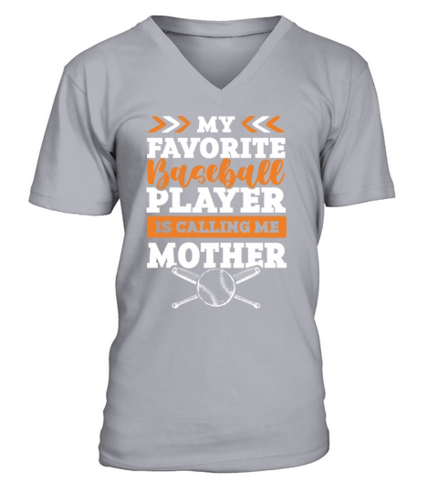 baseball mother V-Neck T-shirt