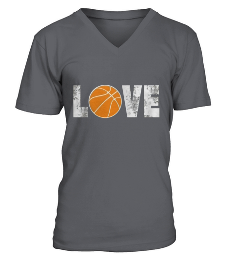 Basketball Love Distressed T-Shirt V-Neck T-shirt