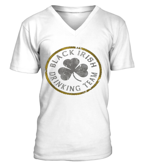 Black Irish Drinking Team Shirt V-Neck T-shirt