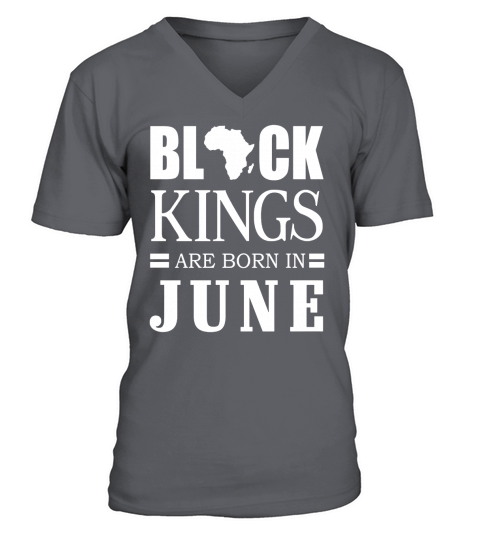 BLACK KINGS ARE BORN IN JUNE V-Neck T-shirt
