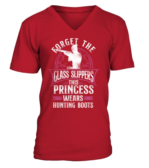 Buck Deer Hunting Hunter Girl V-Neck T-shirt