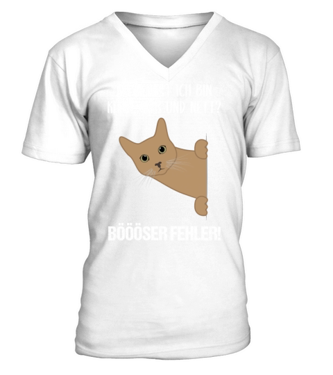 Cat Small Sweet Nice Bad Mistake Quote Gift V-Neck T-shirt
