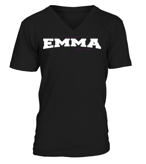 Emma Name Limited Edition Funny Retro Vintage 80s V-Neck T-shirt