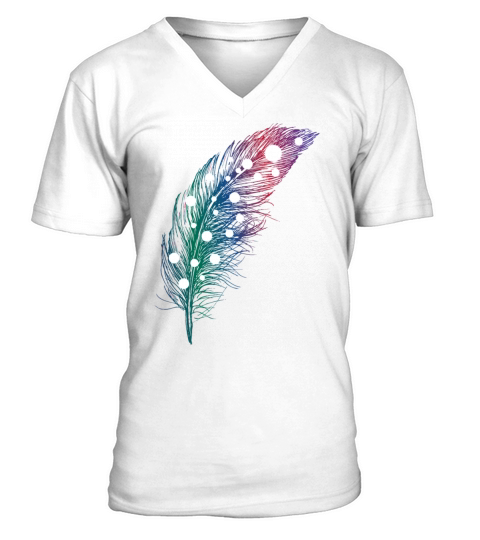 feather V-Neck T-shirt