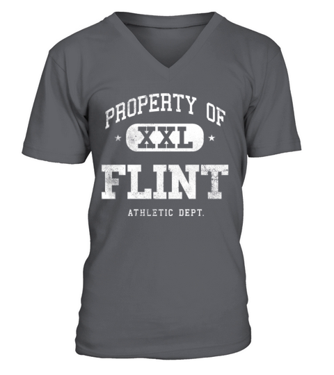 Flint XXL Property of Athletic Department V-Neck T-shirt