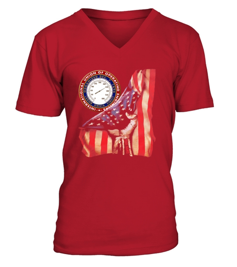International Union of Operating Engineers American flag shirt V-Neck T-shirt