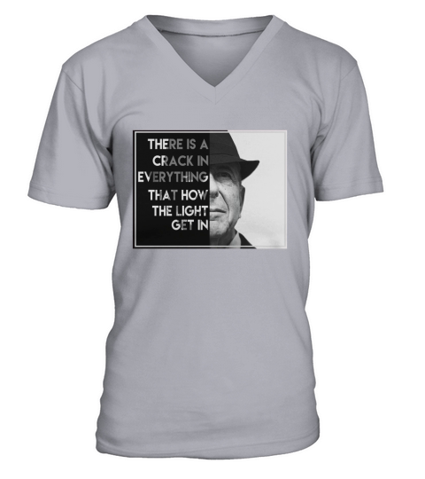 Leonard Cohen Anthem V-Neck T-shirt