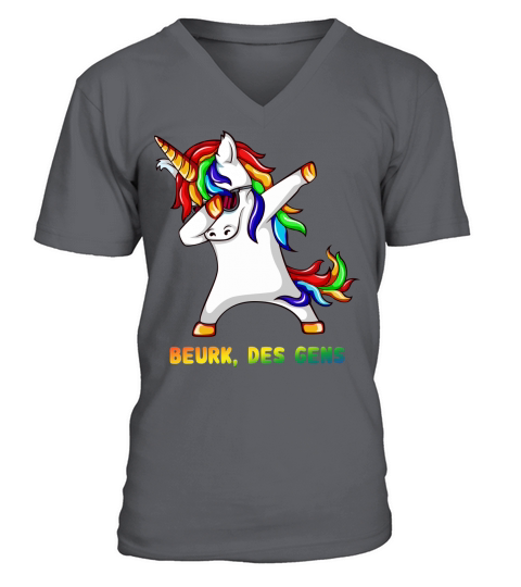 LICORNE beurk des gens V-Neck T-shirt