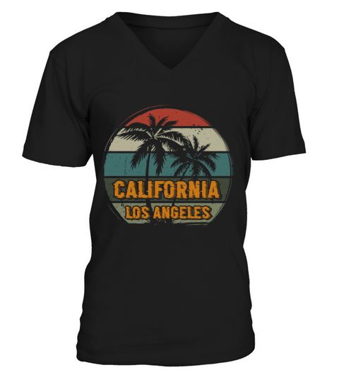 palm trees V-Neck T-shirt
