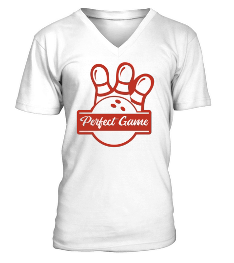 Perfect Game Cut Out Quote Red V-Neck T-shirt