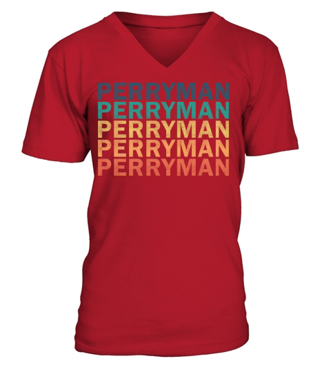 Perryman Name T Shirt - Perryman Vintage Retro Nam V-Neck T-shirt