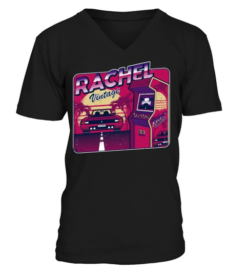 Rachel - Personalized Vintage Gamer 80s 90s V-Neck T-shirt