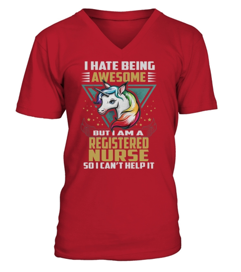 REGISTERED NURSE Job Unicorn V-Neck T-shirt