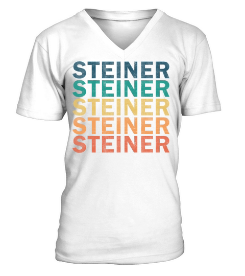 Steiner Name T Shirt - Steiner Vintage Retro Name V-Neck T-shirt