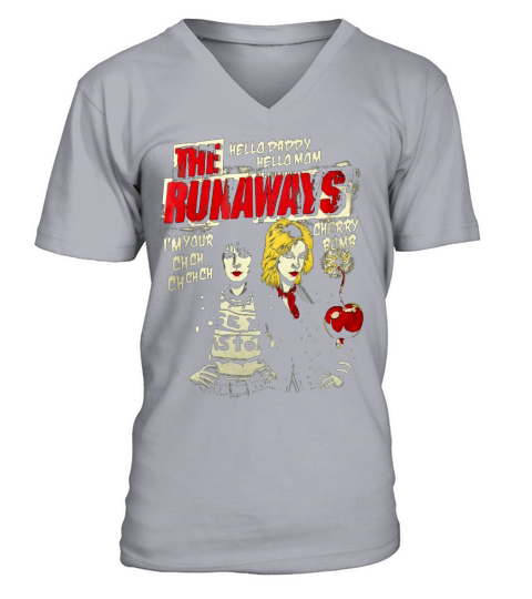 The Runaways  Cherry Bomb Tshirt V-Neck T-shirt