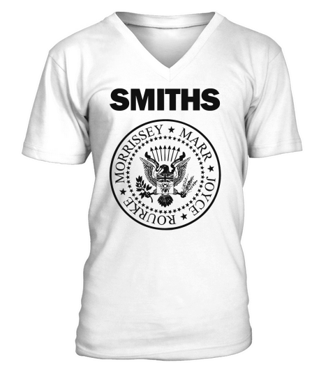 The Smiths Morrissey Crest Logo V-Neck T-shirt