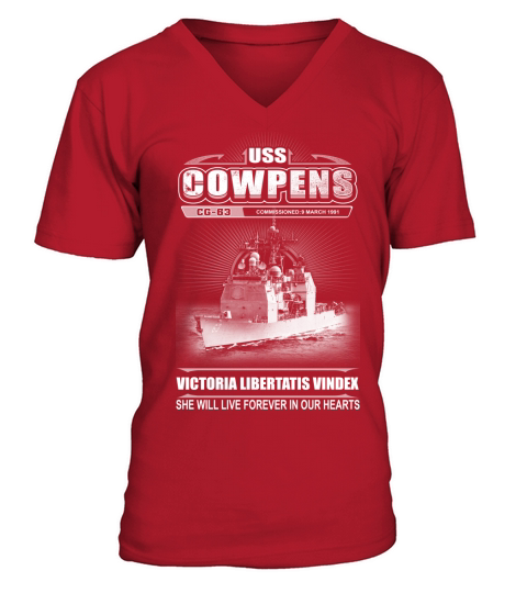 USS Cowpens V-Neck T-shirt