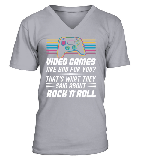 Video Games Are Bad For You - Classic Video Games V-Neck T-shirt