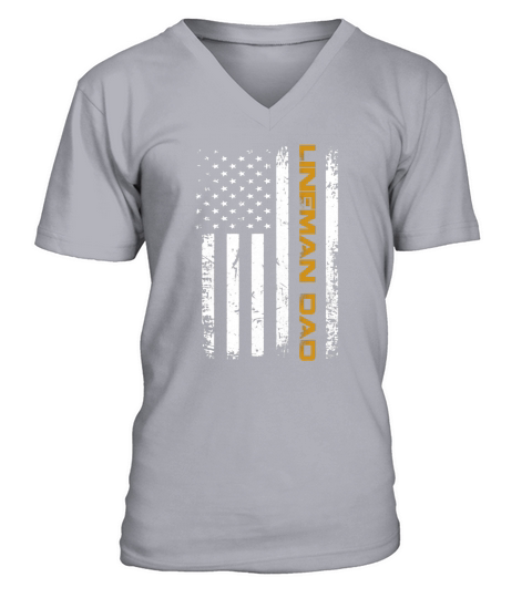 Vintage USA Lineman Dad American Flag Father’s Day shirt - Baby Onesie V-Neck T-shirt