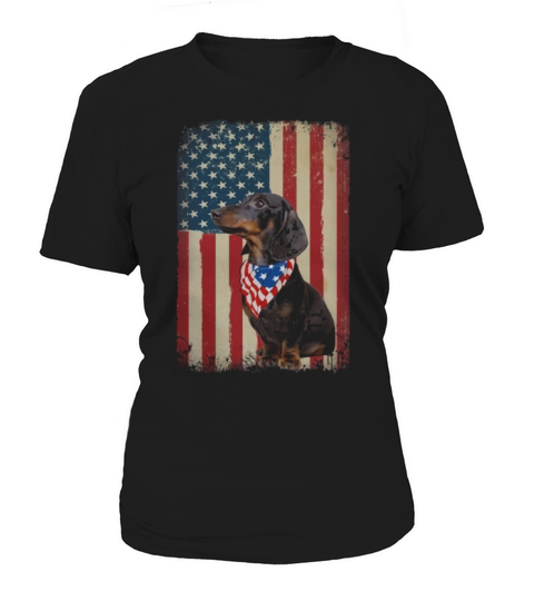 Dachshund flag US 4th Of July shirt Women's T-Shirt