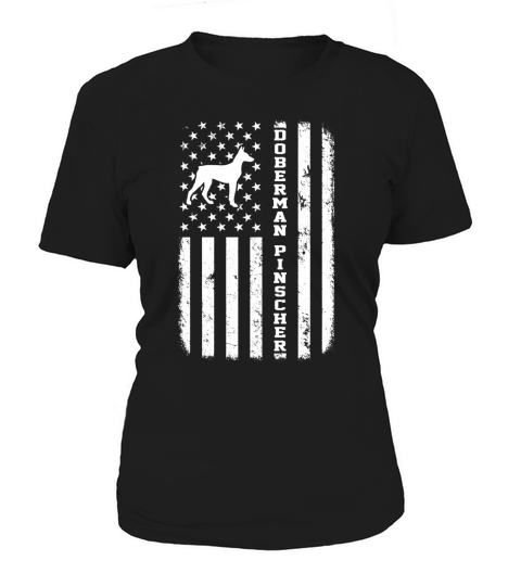Doberman Pinscher flag funny t-shirt Women's T-Shirt