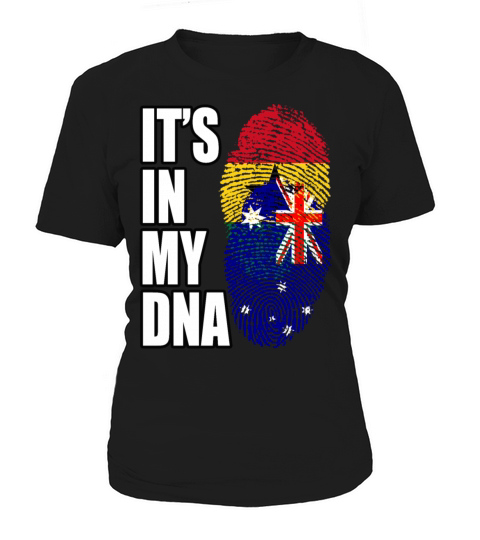 Ghanaian And Australian Mix Heritage DNA Flag Women's T-Shirt