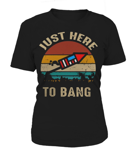 Just here to bang 4th of july vintage sunset t-shirt Women's T-Shirt