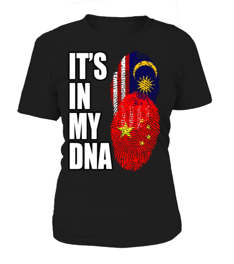 Malaysian And Chinese Mix Heritage DNA Flag Women's T-Shirt