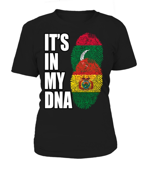 Maldivian And Bolivian Mix Heritage DNA Flag Women's T-Shirt