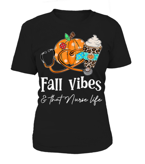 Stethoscope Pumkin Call Vibes Fun Halloween Nurse Women's T-Shirt