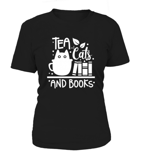 Tea Cats And Books Vintage Women's T-Shirt