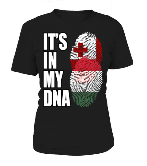 Tongan And Hungarian Mix Heritage DNA Flag Women's T-Shirt