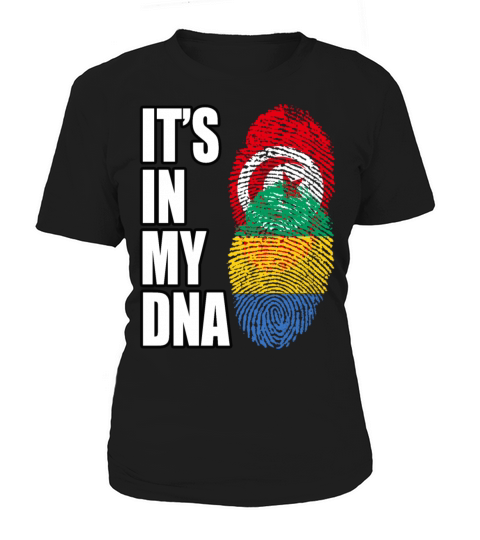 Tunisian And Gabonese Mix Heritage DNA Flag Women's T-Shirt