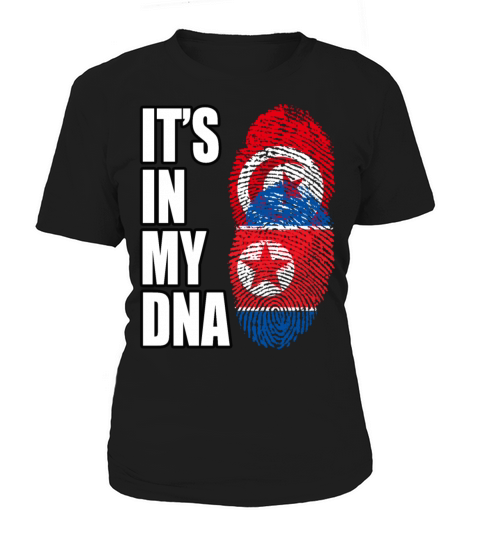 Tunisian And North Korean Mix Heritage DNA Flag Women's T-Shirt