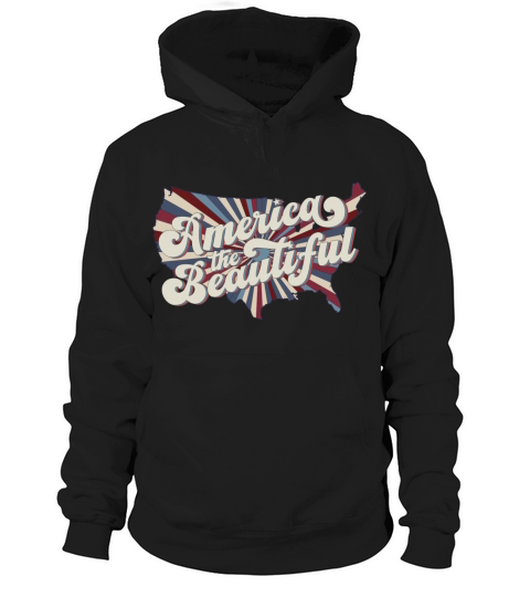 America The Beautiful American Flag July 4th Hoodie Unisex