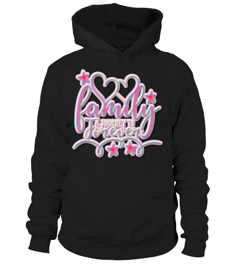 Family Journey to Forever Colorful Text Hoodie Unisex