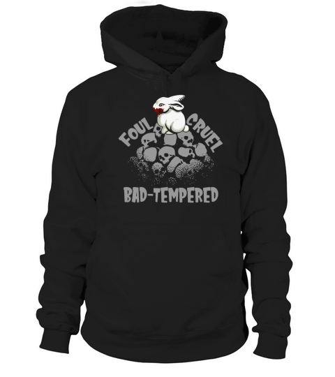 Foul Cruel Bad Tempered Horror Bunny Halloween Hoodie Unisex